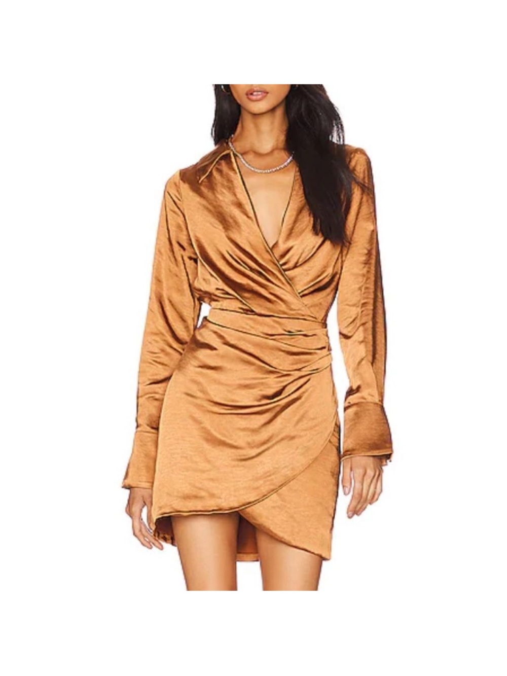 LINE & DOT Bella‎ Mini Dress In Camel Size Small Revolve